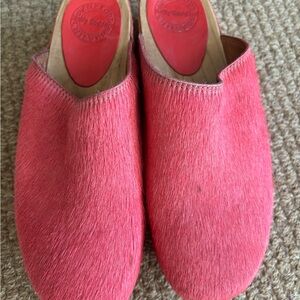 Molly Goddard x Penelope Chilvers Pink Ponyhair Mules 38